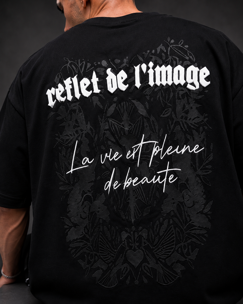Reflect Oversized Tee High Density Print - Blacklights