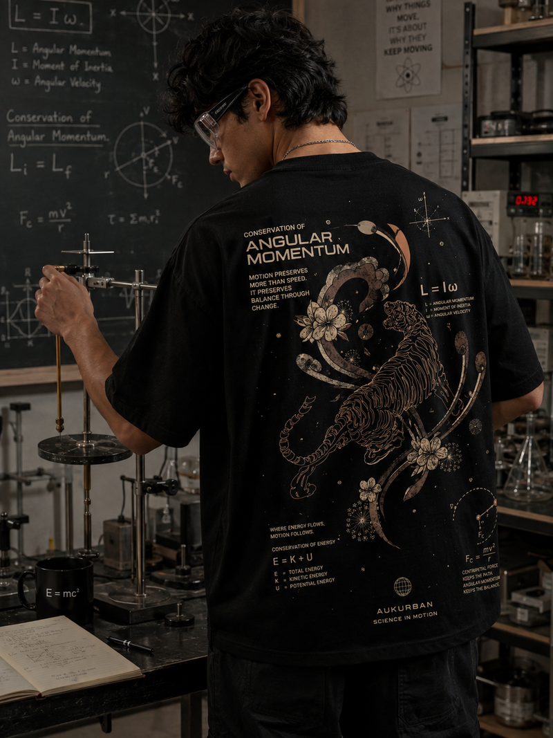 Angular Momentum Tee - Science Collection Blacklights