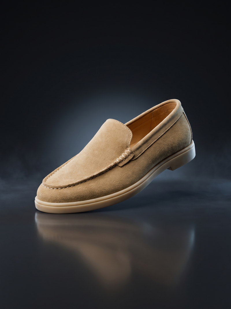 Caldri Toba Coco Brown Moccasins - side profile