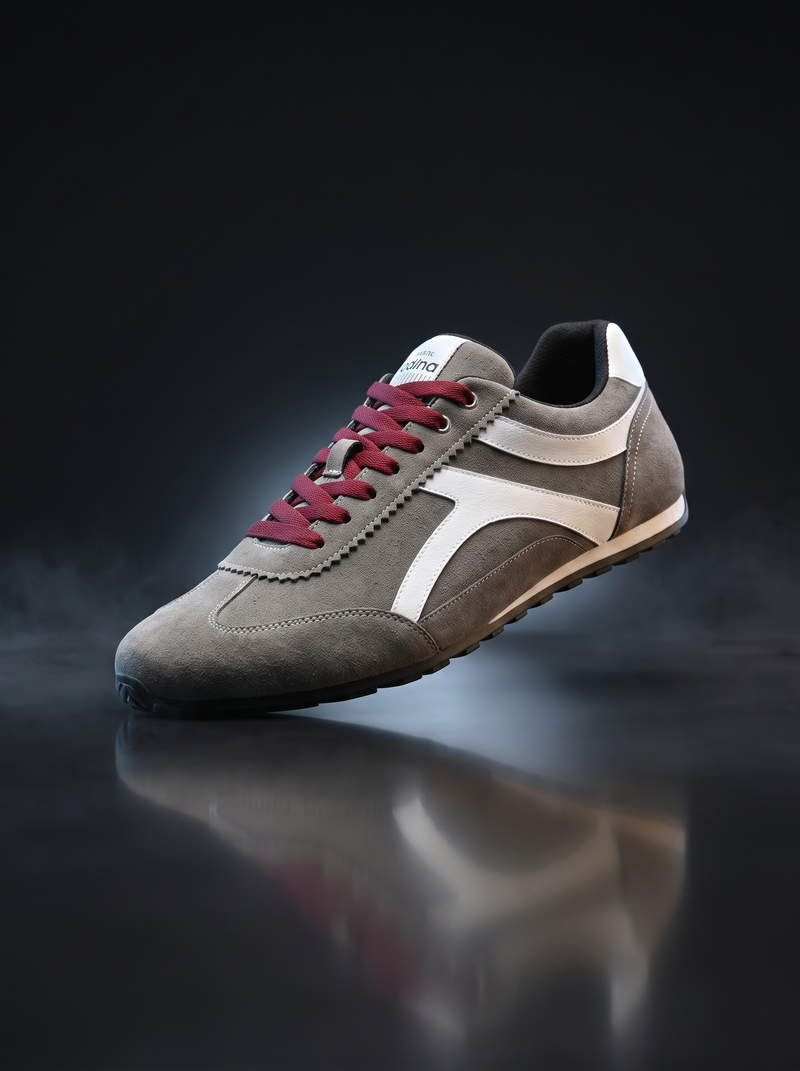 Caldri Light Grey Sneakers - side profile