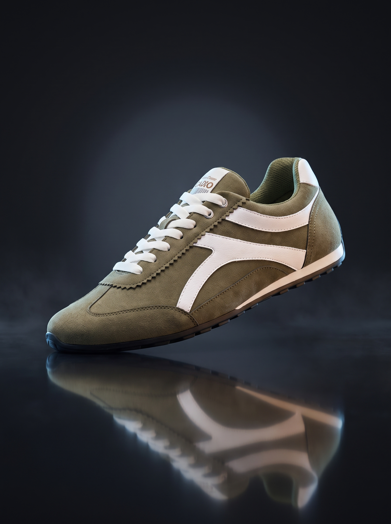 Caldri Khaki Sneakers - side profile