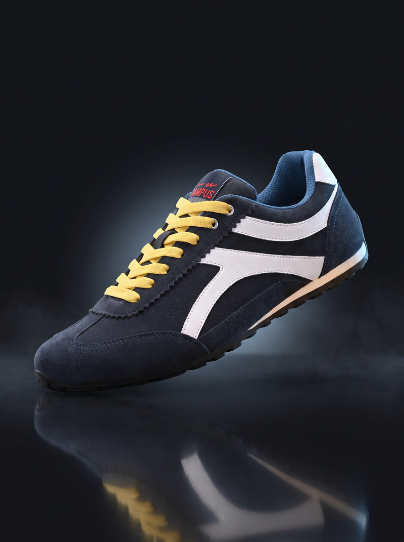 Caldri Benny Navy Blue Sneakers - side profile